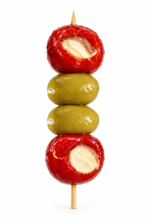 Cherry, queso, anchoa