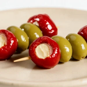 Cherry, queso, anchoa