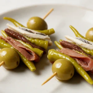 Sardina, piparra, anchoa y boquerón